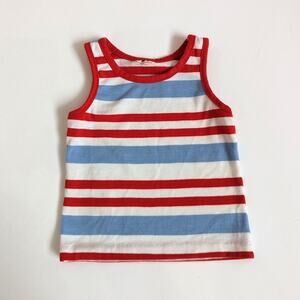 Vintage Healthtex Tank Top Boys Size 18-24m Red Ringer Stripe